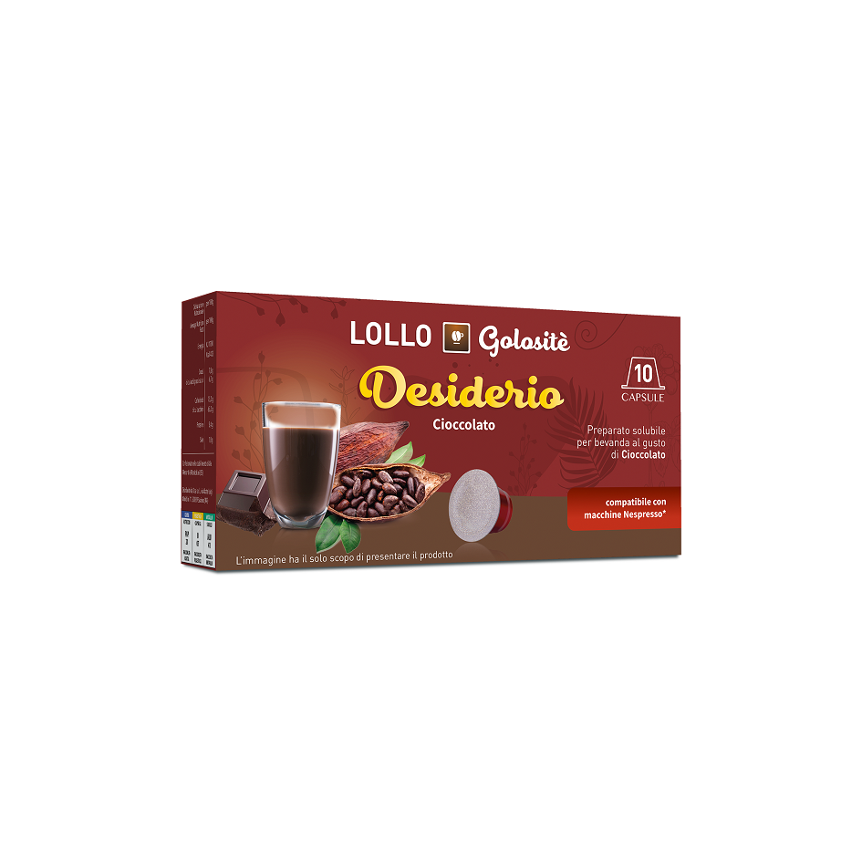 Lollo caffè desiderio gusto CIOCCOLATO capsule compatibili Nespresso  10 pz