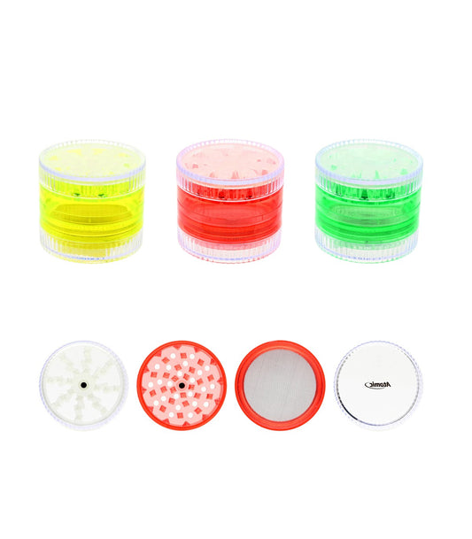 Grinder Atomic in Plastica colorata 4 parti Diam.60mm  COLORI ASSORTITI